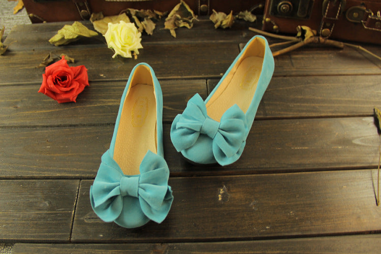 Women's bow flat shoes