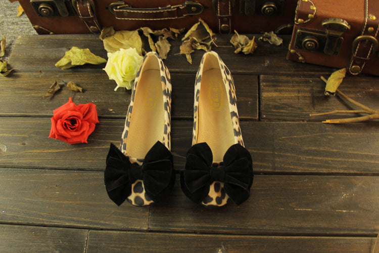 Women's bow flat shoes